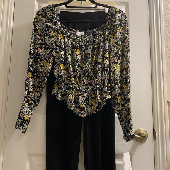 TEN SIXTY SHERMAN CINCHED WAIST FLORAL TOP - Picture 1 of 3